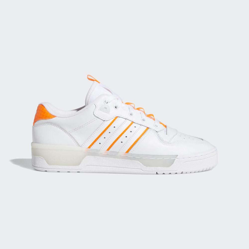 Adidas Rivalry Niske Hrvatska - Ženske Originals - Bijele/Narančaste (HEZQTD196)